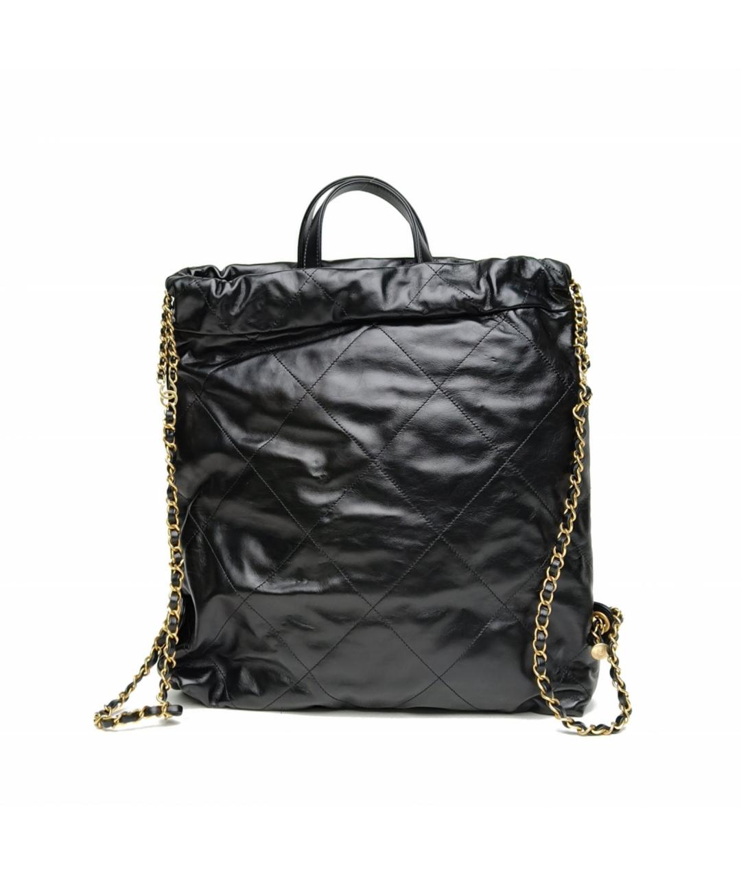 CHANEL Черный кожаный рюкзак, фото 4
