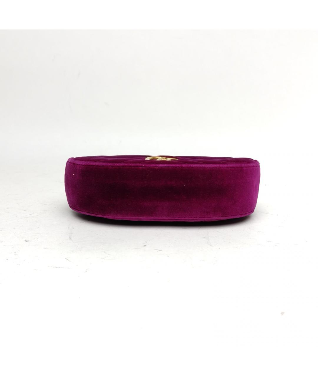 GUCCI Фиолетовая бархатная поясная сумка, фото 6