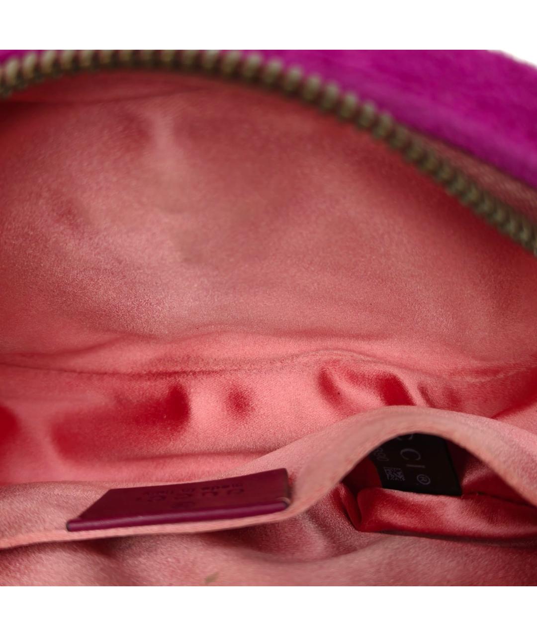 GUCCI Фиолетовая бархатная поясная сумка, фото 8