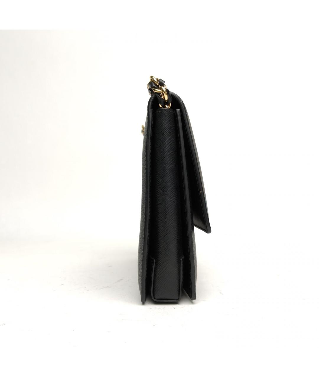 FERRAGAMO Черная кожаная сумка через плечо, фото 3