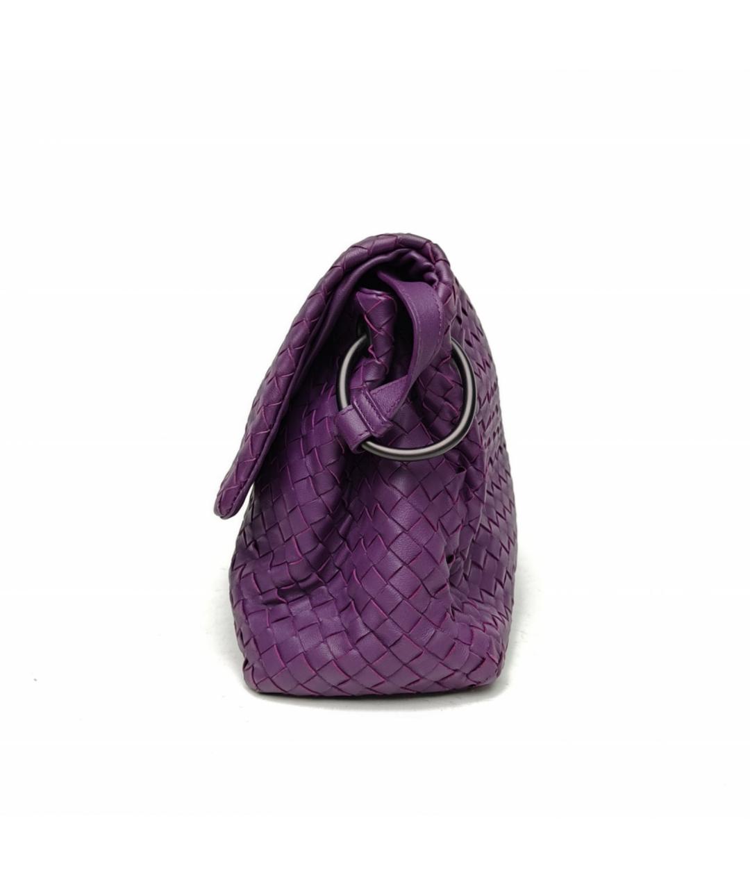 BOTTEGA VENETA Фиолетовая кожаная сумка через плечо, фото 3