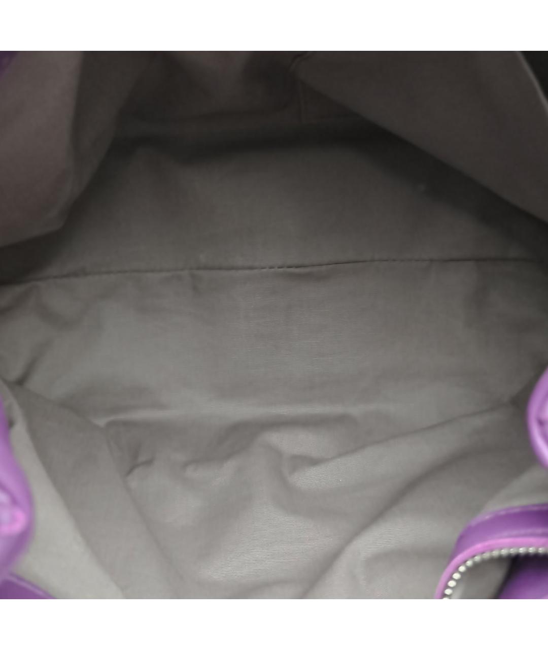 BOTTEGA VENETA Фиолетовая кожаная сумка через плечо, фото 7