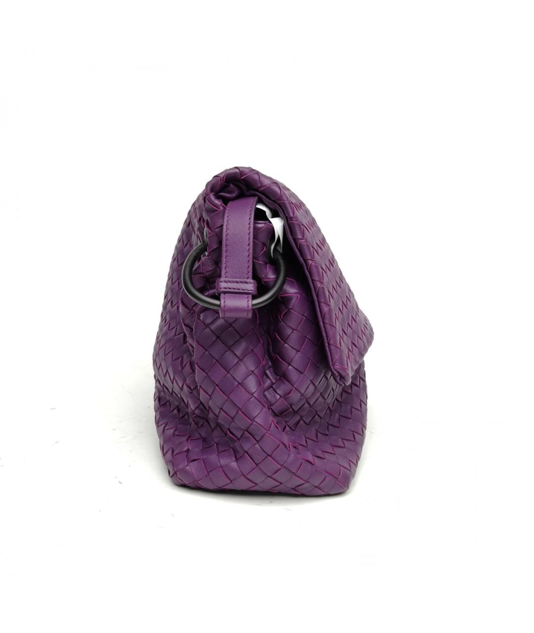 BOTTEGA VENETA Фиолетовая кожаная сумка через плечо, фото 5
