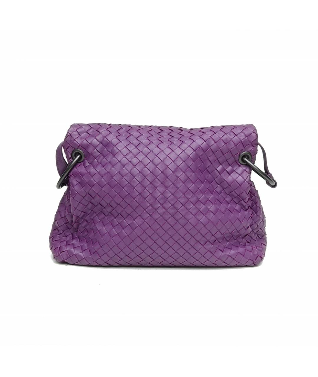 BOTTEGA VENETA Фиолетовая кожаная сумка через плечо, фото 4