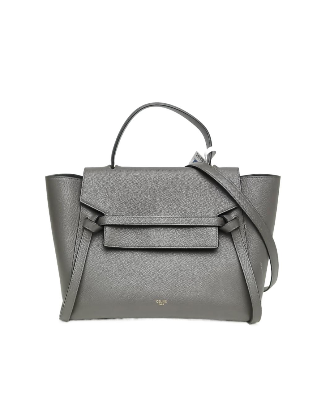 CELINE Серая кожаная сумка через плечо, фото 1