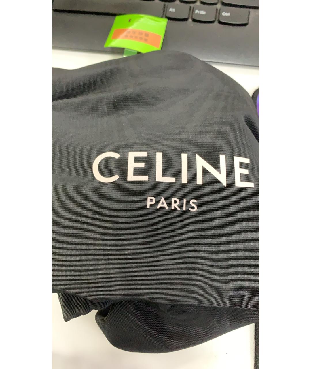 CELINE Серая кожаная сумка через плечо, фото 9