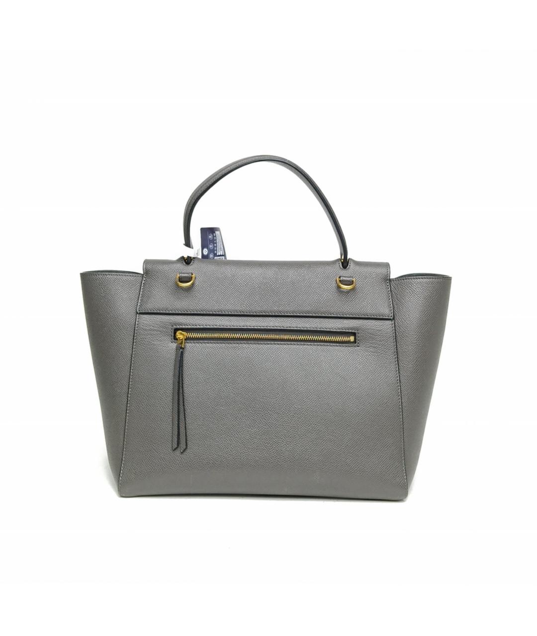 CELINE Серая кожаная сумка через плечо, фото 4