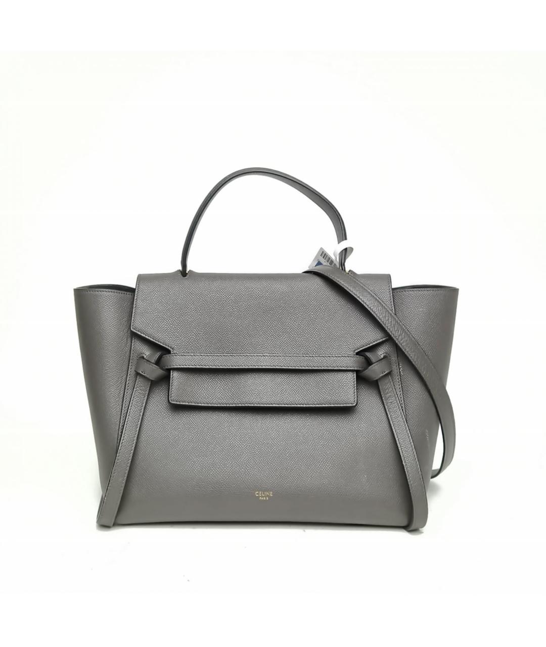 CELINE Серая кожаная сумка через плечо, фото 2