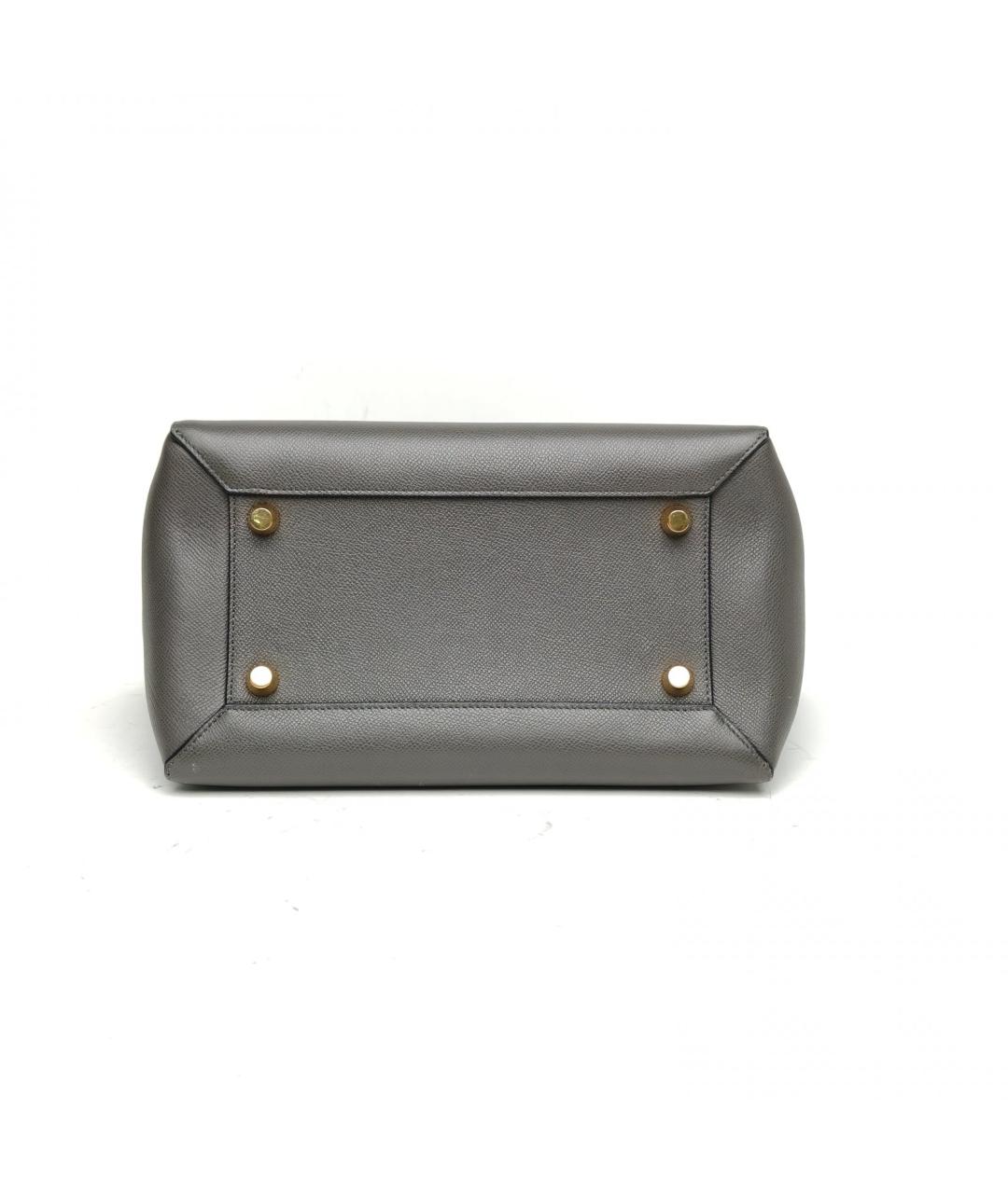 CELINE Серая кожаная сумка через плечо, фото 6