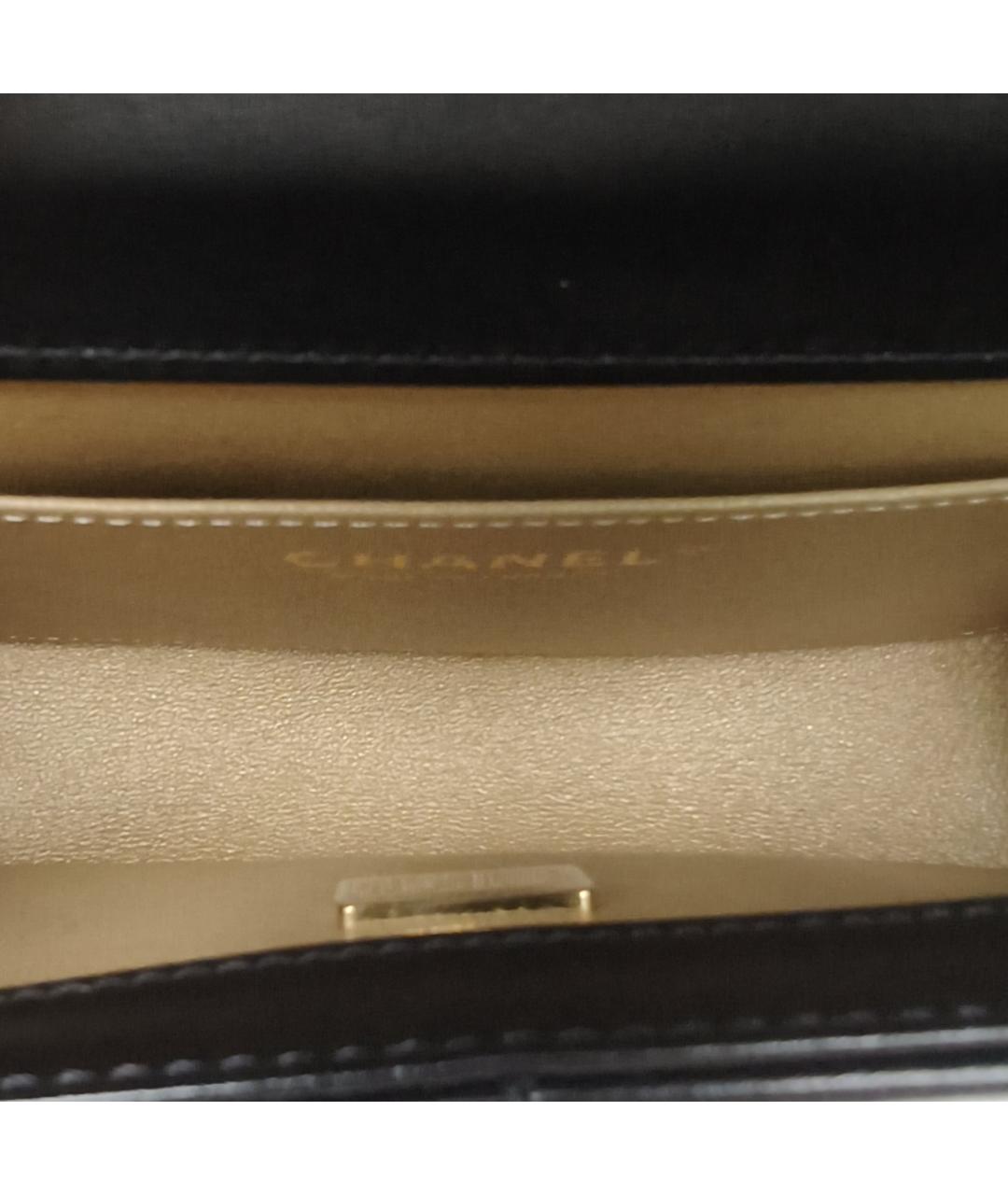 CHANEL Черная кожаная сумка через плечо, фото 4