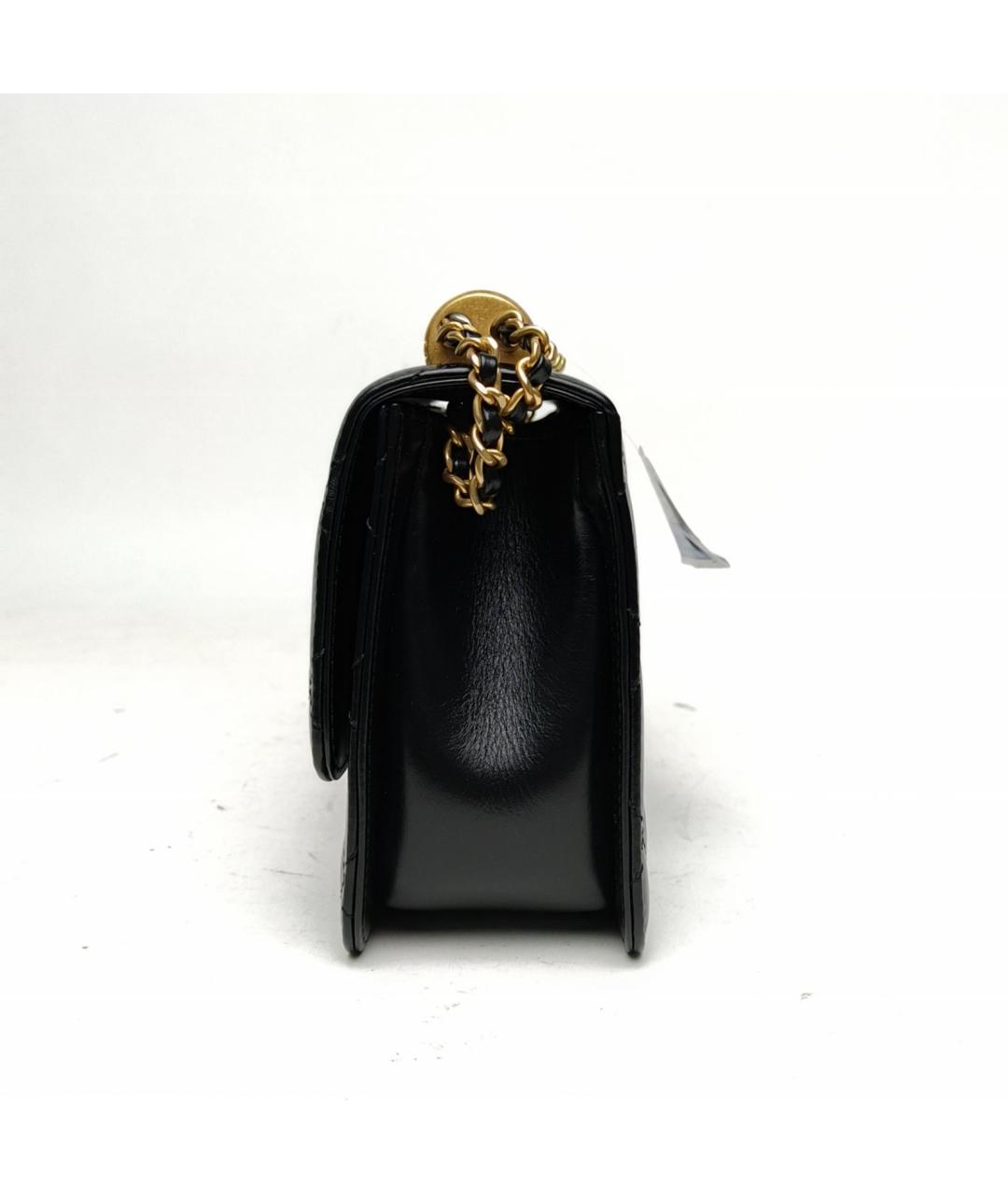 CHANEL Черная кожаная сумка через плечо, фото 8