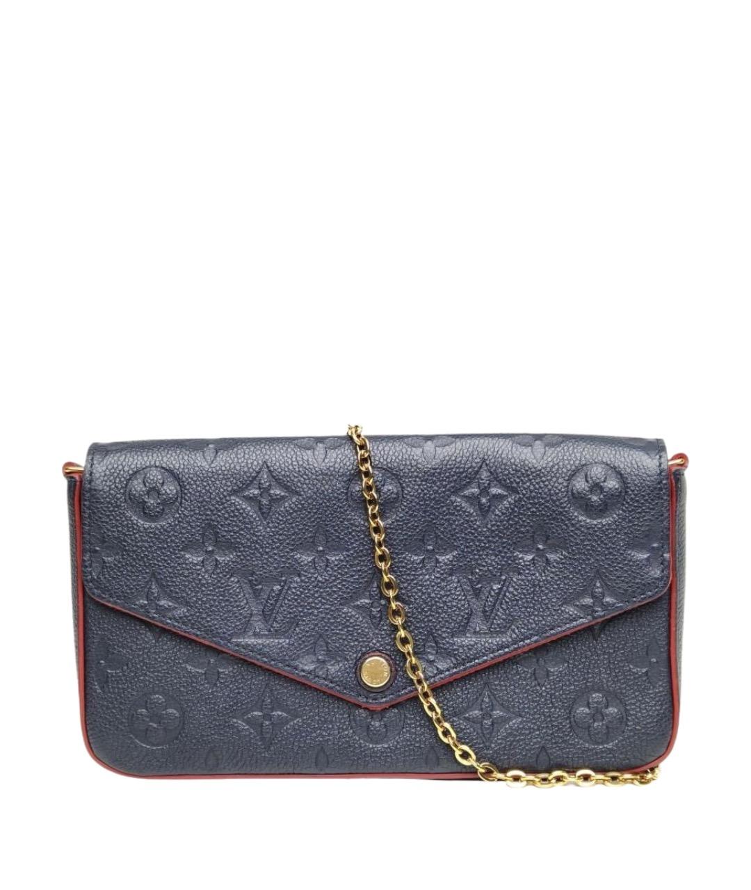 LOUIS VUITTON Темно-синяя кожаная сумка через плечо, фото 1