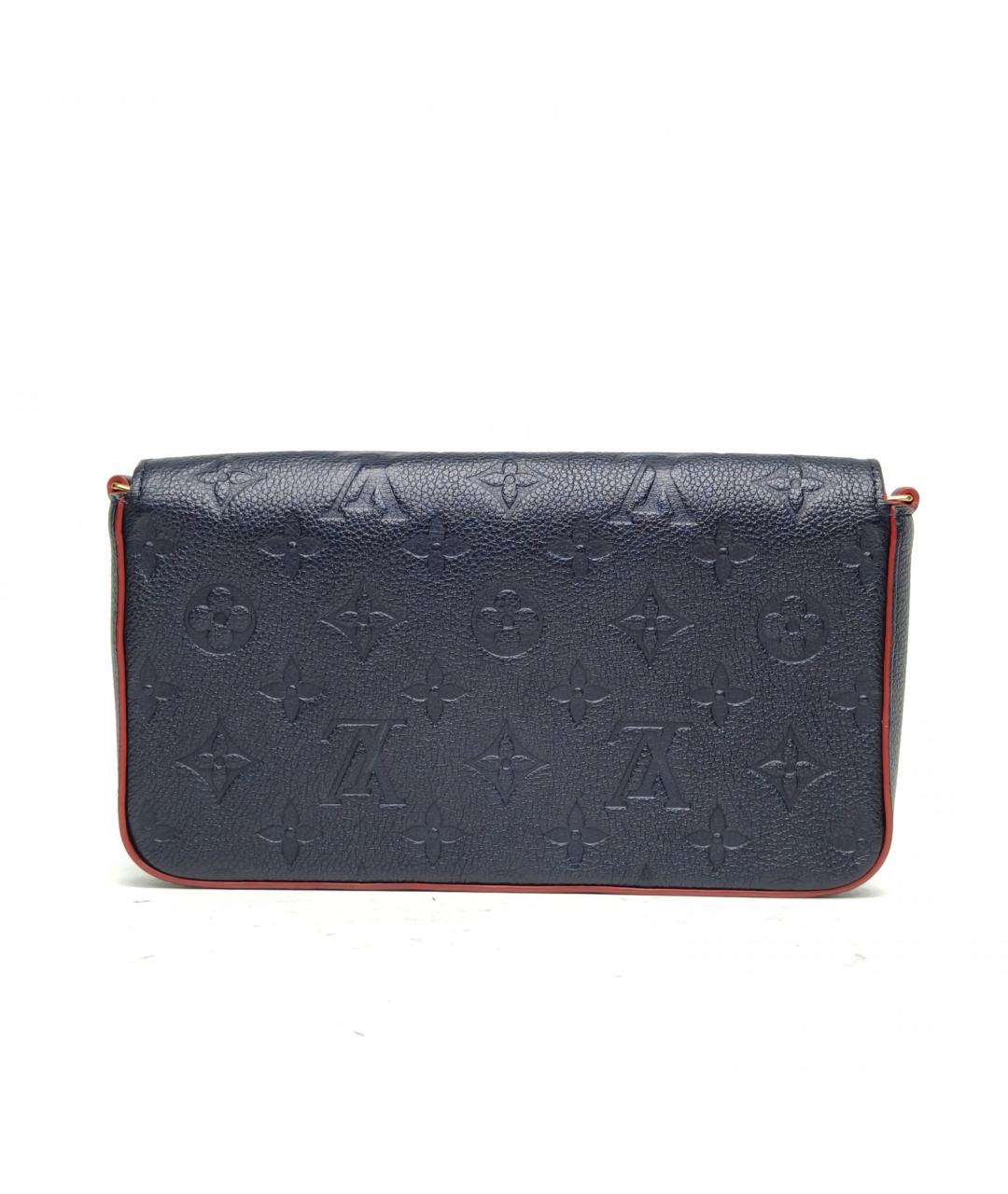 LOUIS VUITTON Темно-синяя кожаная сумка через плечо, фото 4