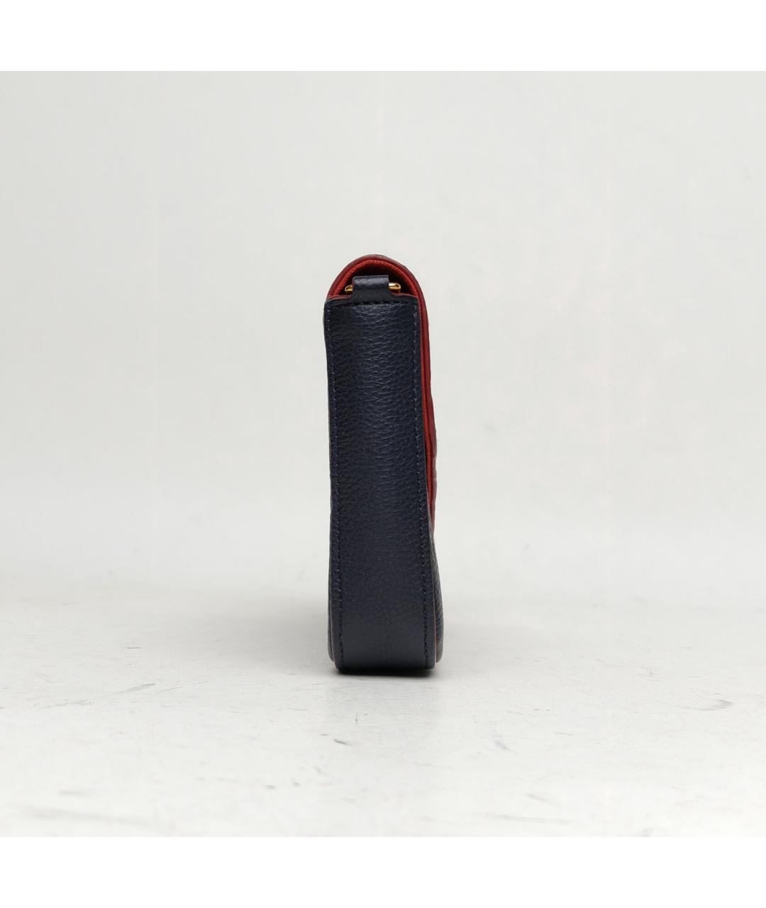 LOUIS VUITTON Темно-синяя кожаная сумка через плечо, фото 5