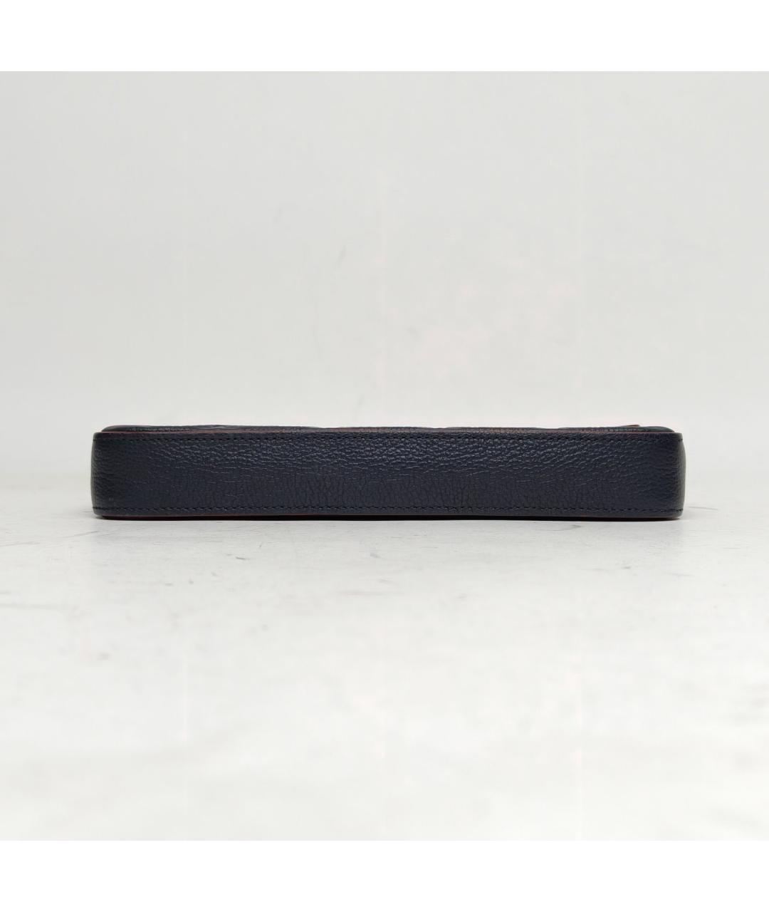 LOUIS VUITTON Темно-синяя кожаная сумка через плечо, фото 6