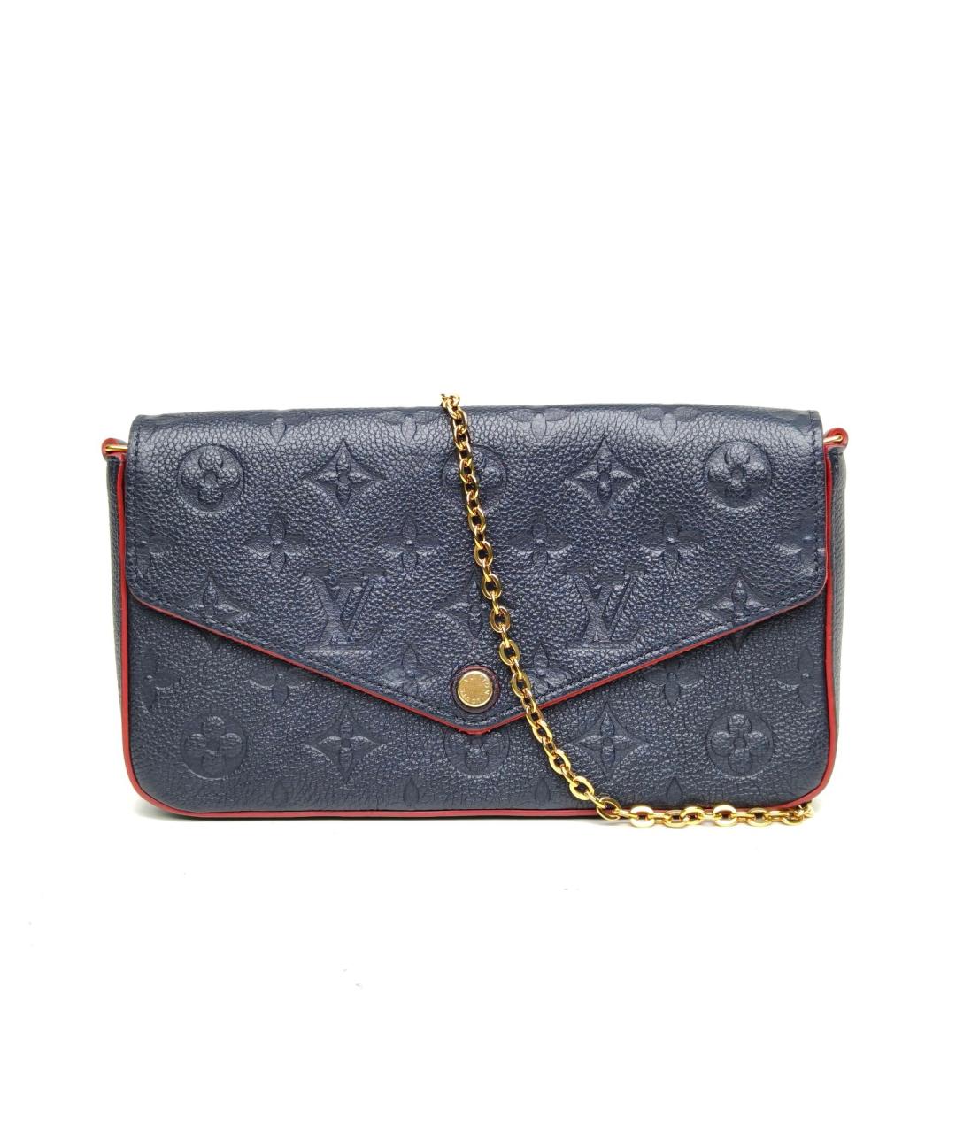 LOUIS VUITTON Темно-синяя кожаная сумка через плечо, фото 2