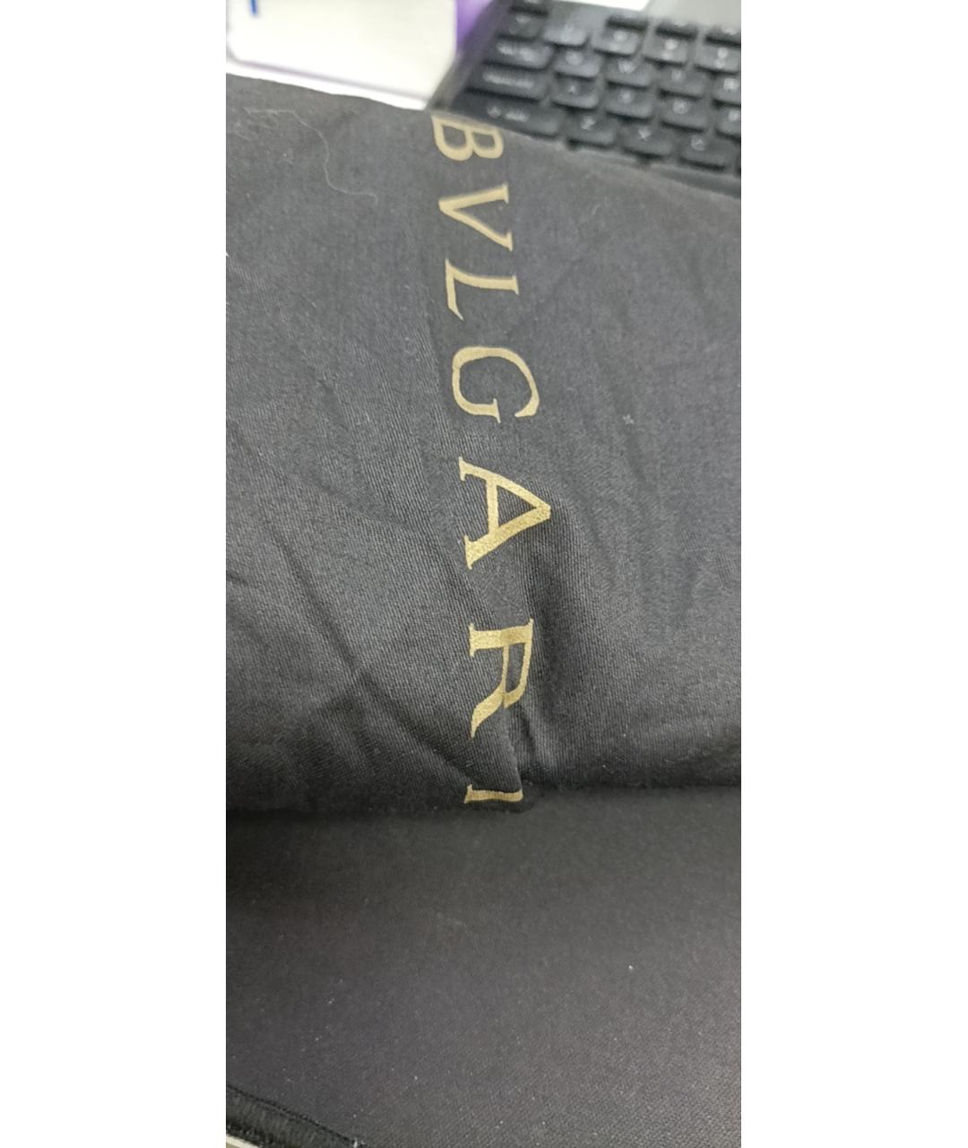 BVLGARI Черная кожаная сумка тоут, фото 9