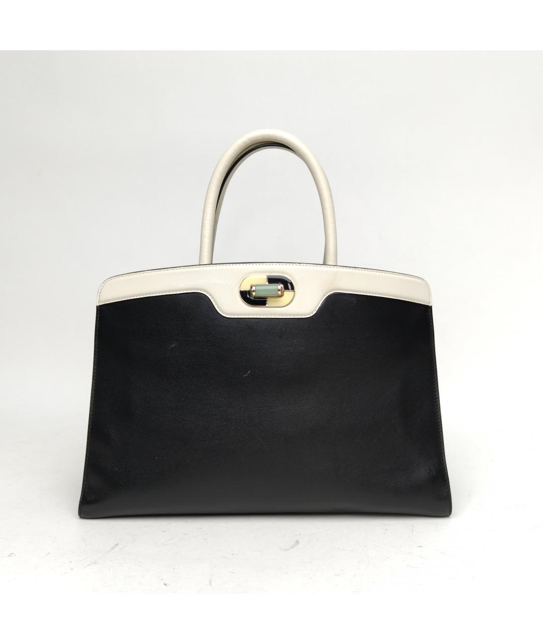 BVLGARI Черная кожаная сумка тоут, фото 2