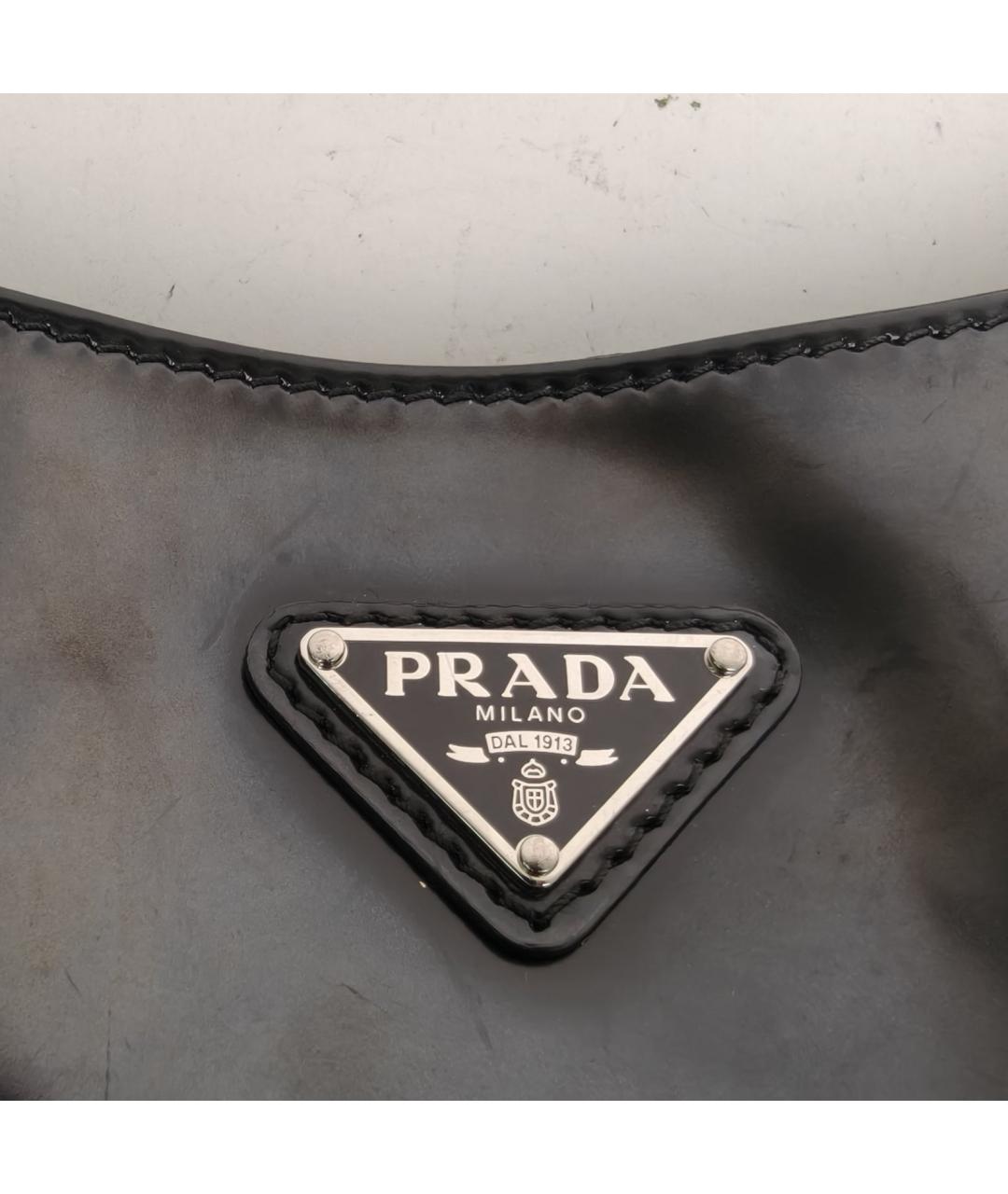 PRADA Черная кожаная сумка через плечо, фото 7