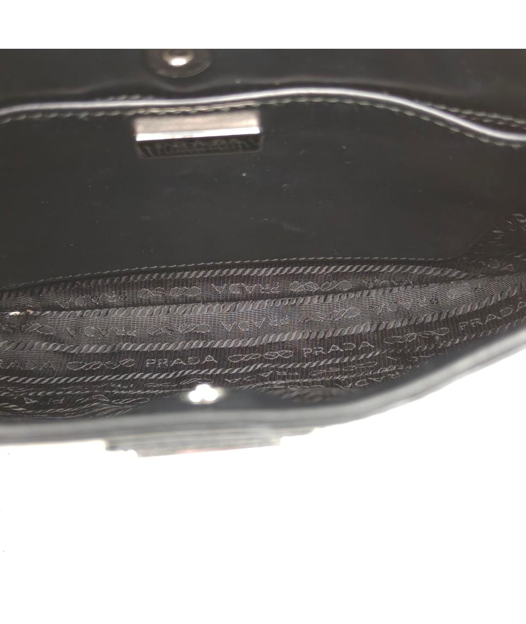 PRADA Черная кожаная сумка через плечо, фото 8