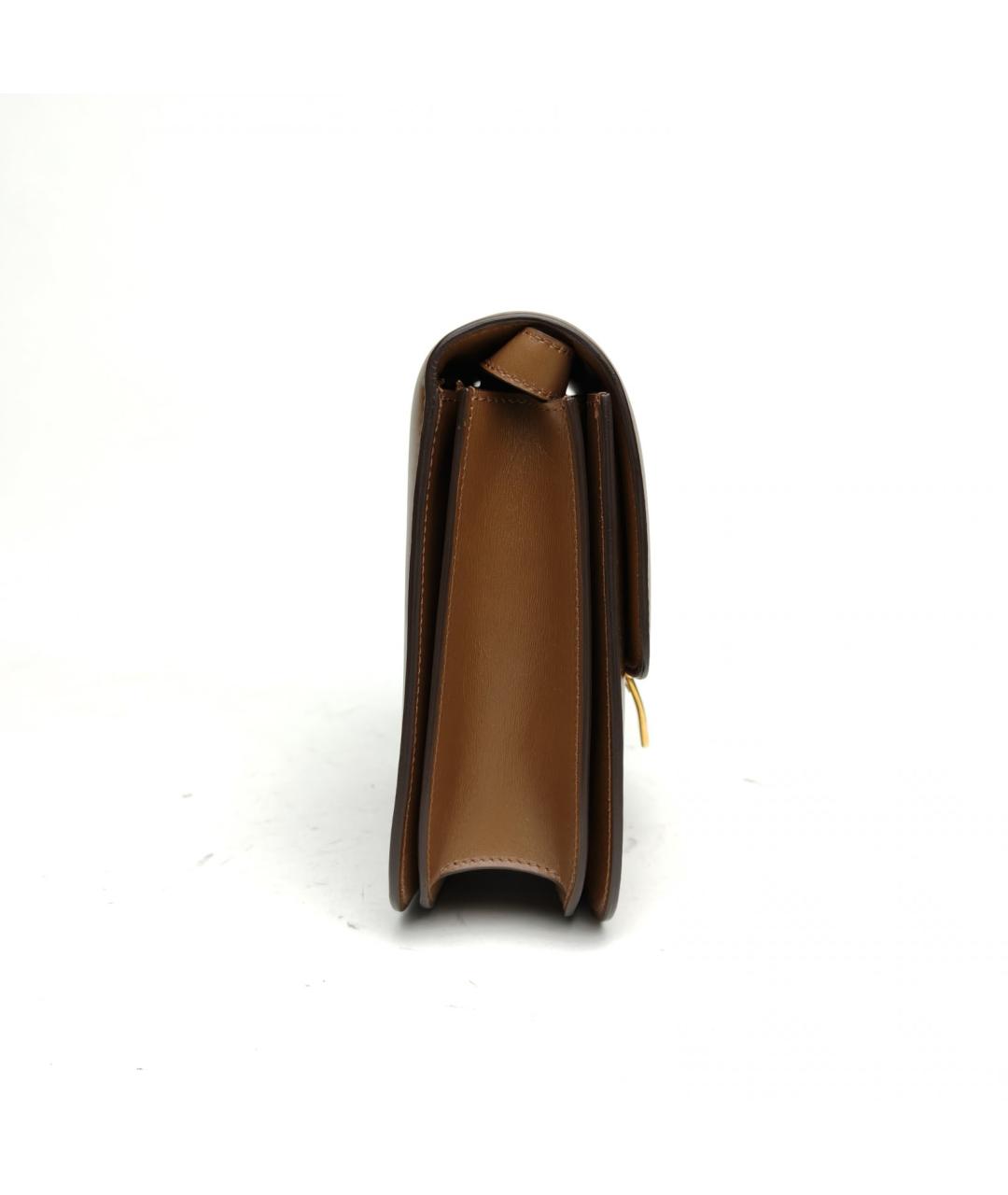 CELINE Коричневая кожаная сумка через плечо, фото 5