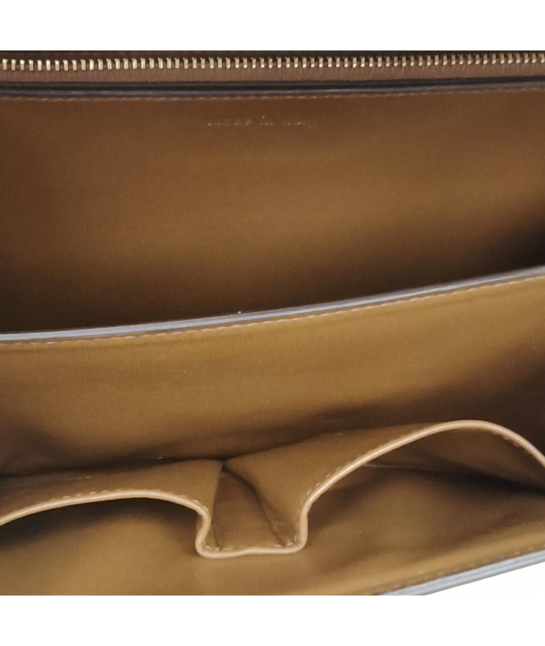 CELINE Коричневая кожаная сумка через плечо, фото 7