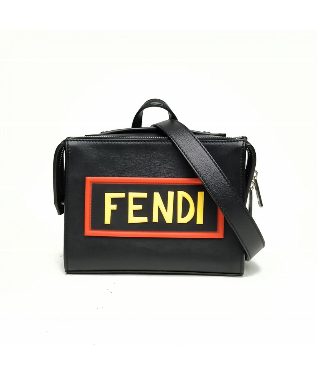 FENDI Черная кожаная сумка через плечо, фото 2