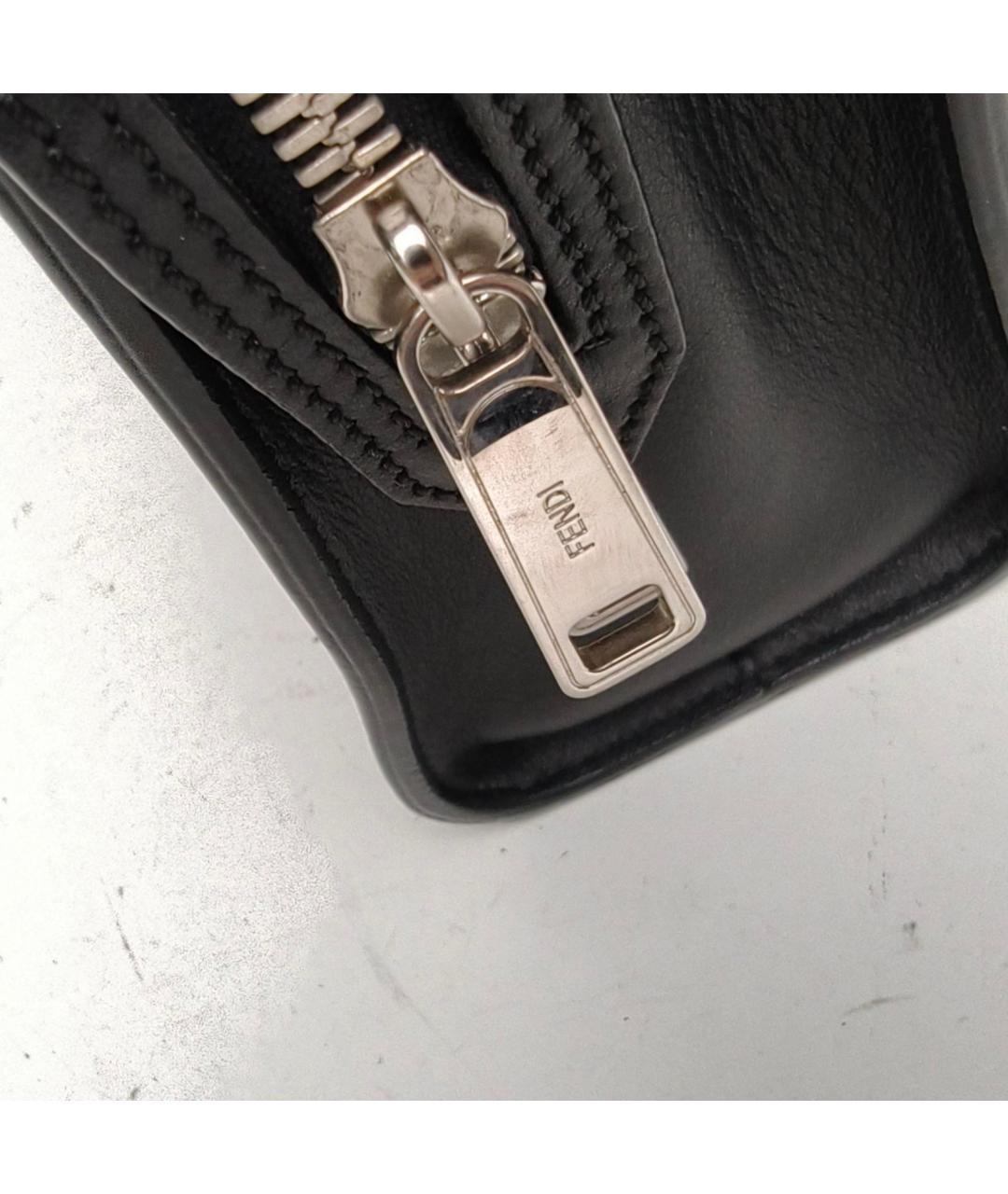 FENDI Черная кожаная сумка через плечо, фото 7