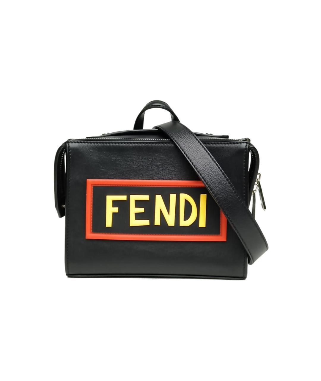 FENDI Черная кожаная сумка через плечо, фото 1