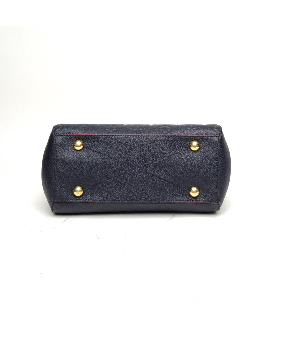 LOUIS VUITTON Темно-синяя кожаная сумка с короткими ручками, фото 6