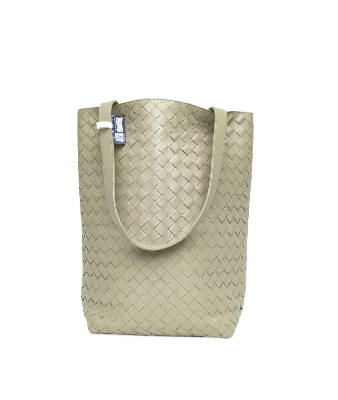 BOTTEGA VENETA Зеленая кожаная сумка через плечо, фото 1