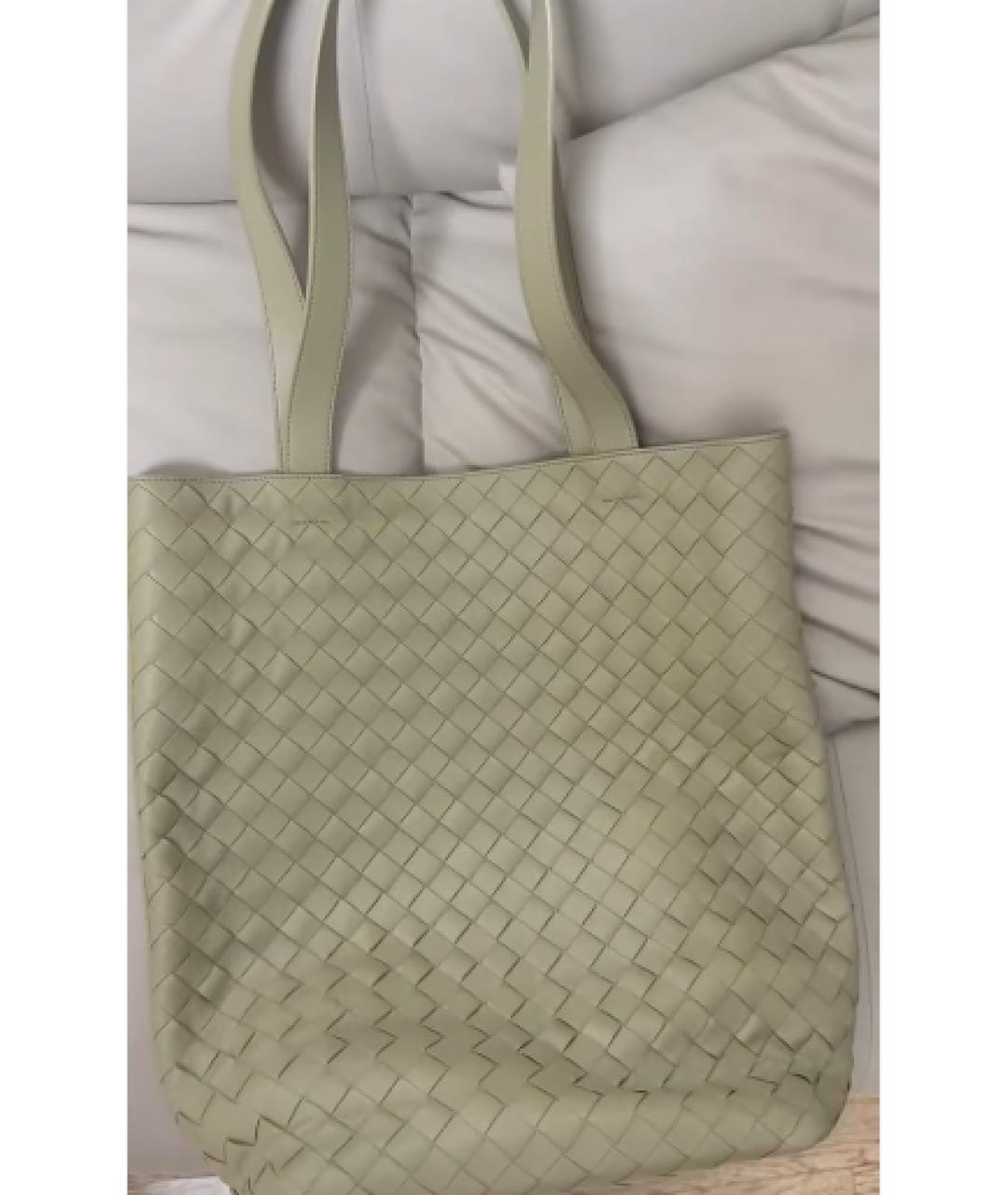 BOTTEGA VENETA Зеленая кожаная сумка через плечо, фото 8