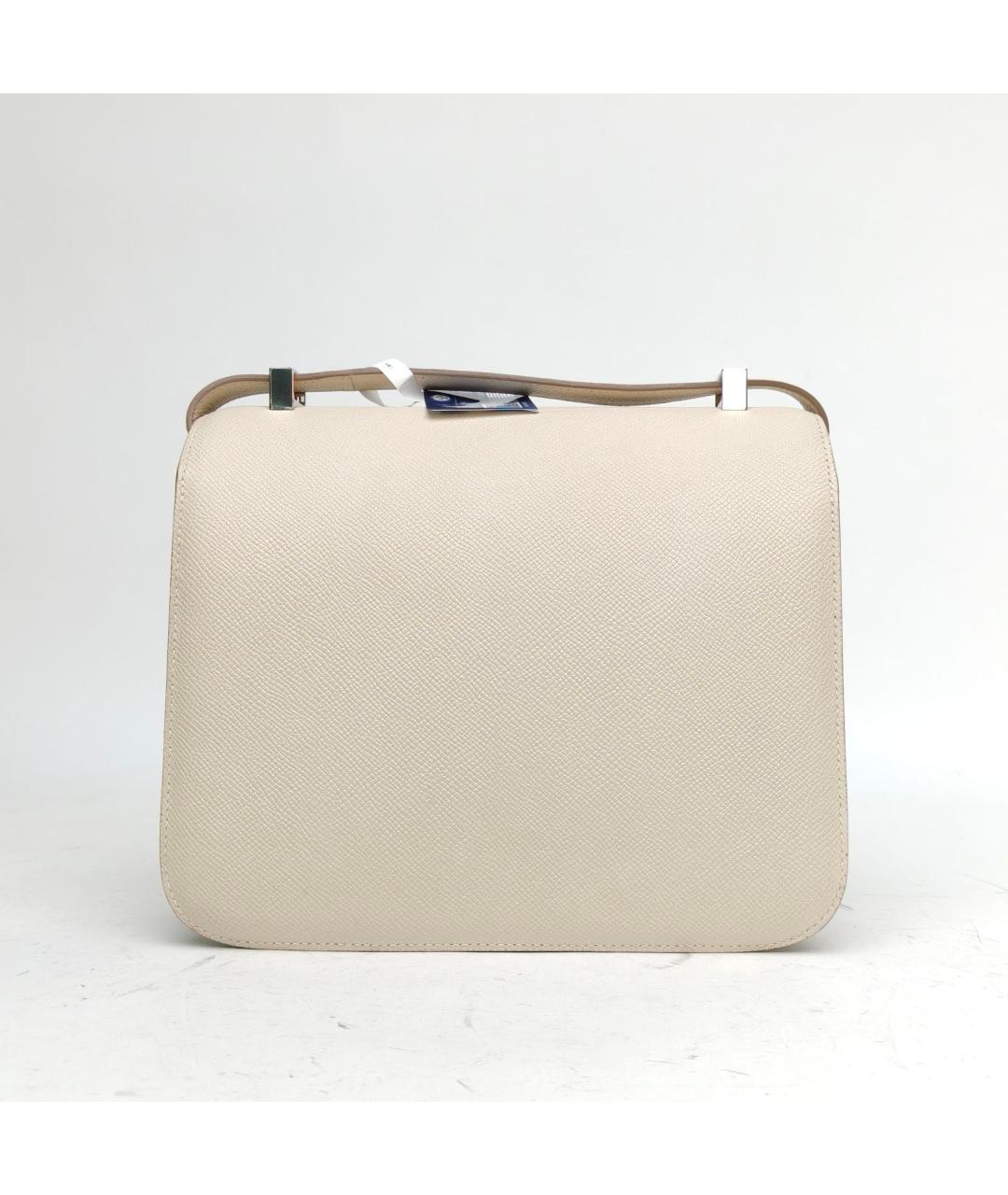 HERMES Белая кожаная сумка через плечо, фото 4