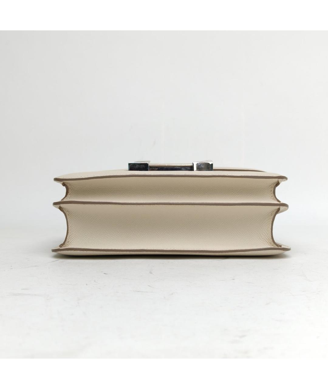 HERMES Белая кожаная сумка через плечо, фото 6