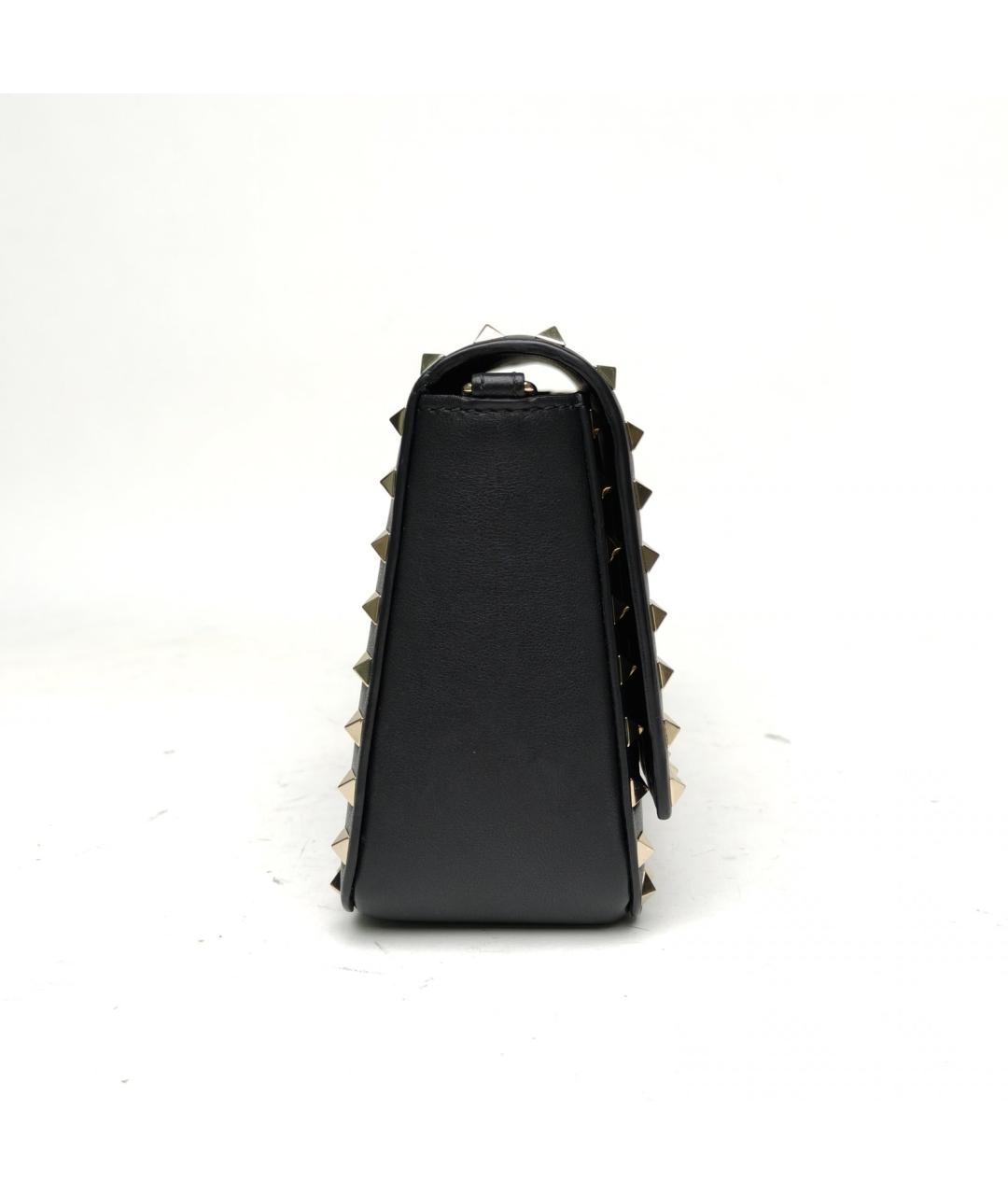 VALENTINO Черная кожаная сумка через плечо, фото 5