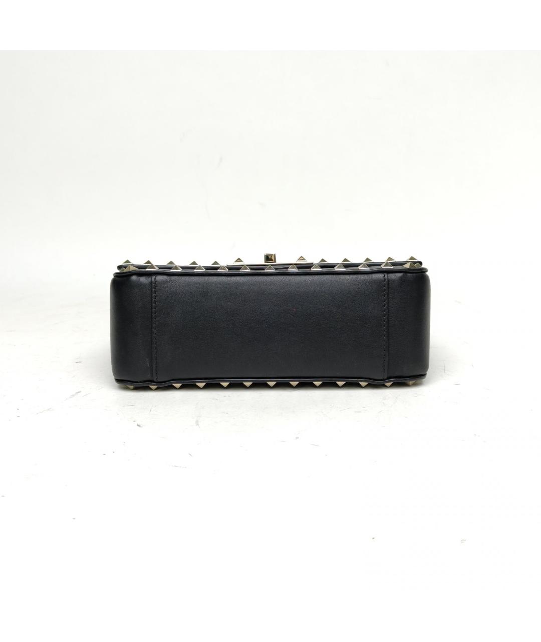 VALENTINO Черная кожаная сумка через плечо, фото 6