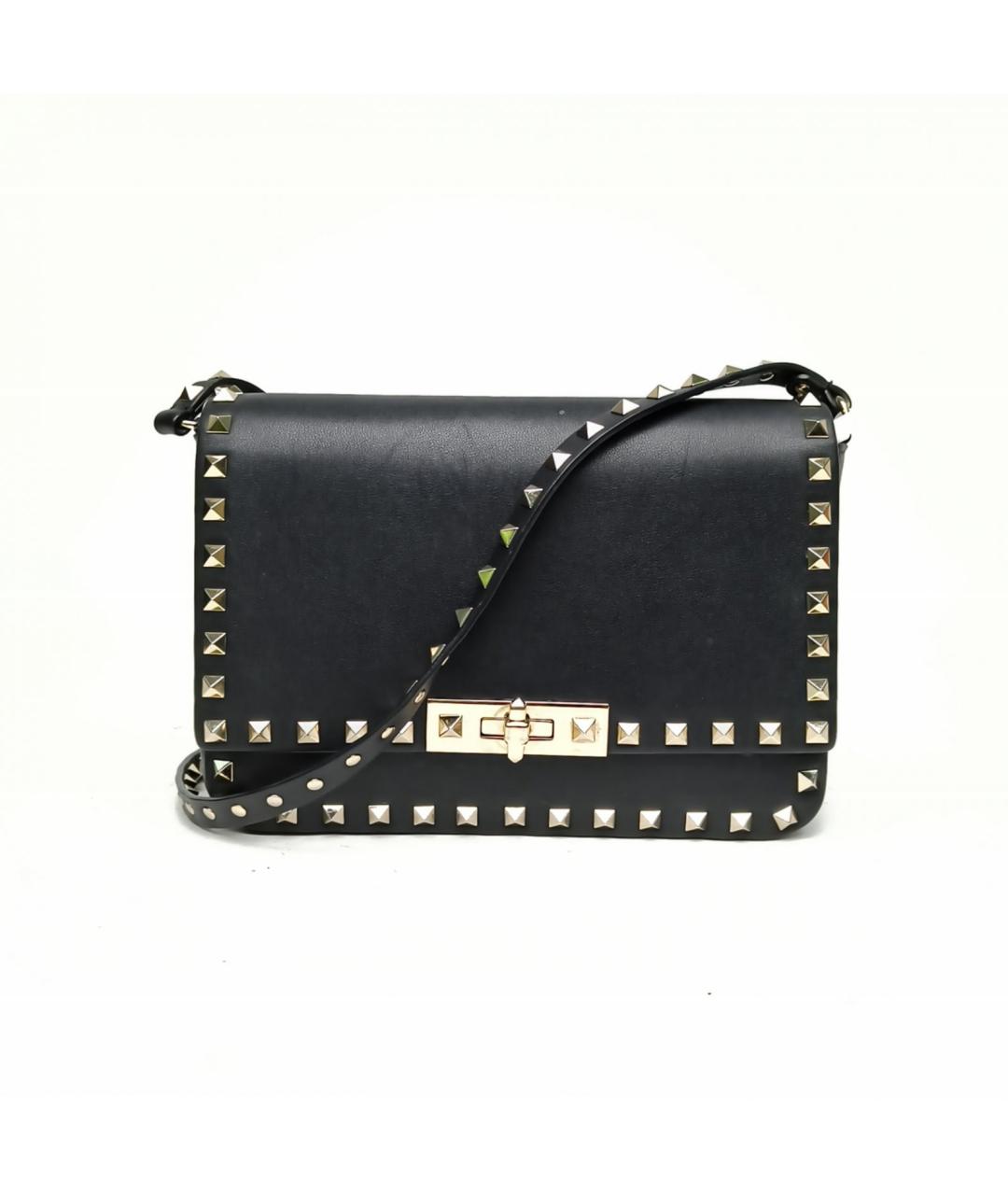 VALENTINO Черная кожаная сумка через плечо, фото 2