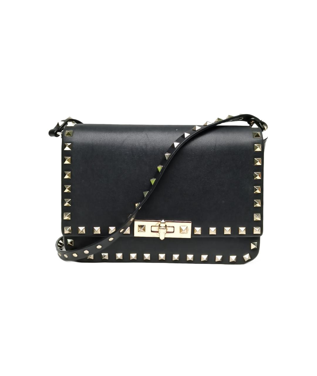 VALENTINO Черная кожаная сумка через плечо, фото 1