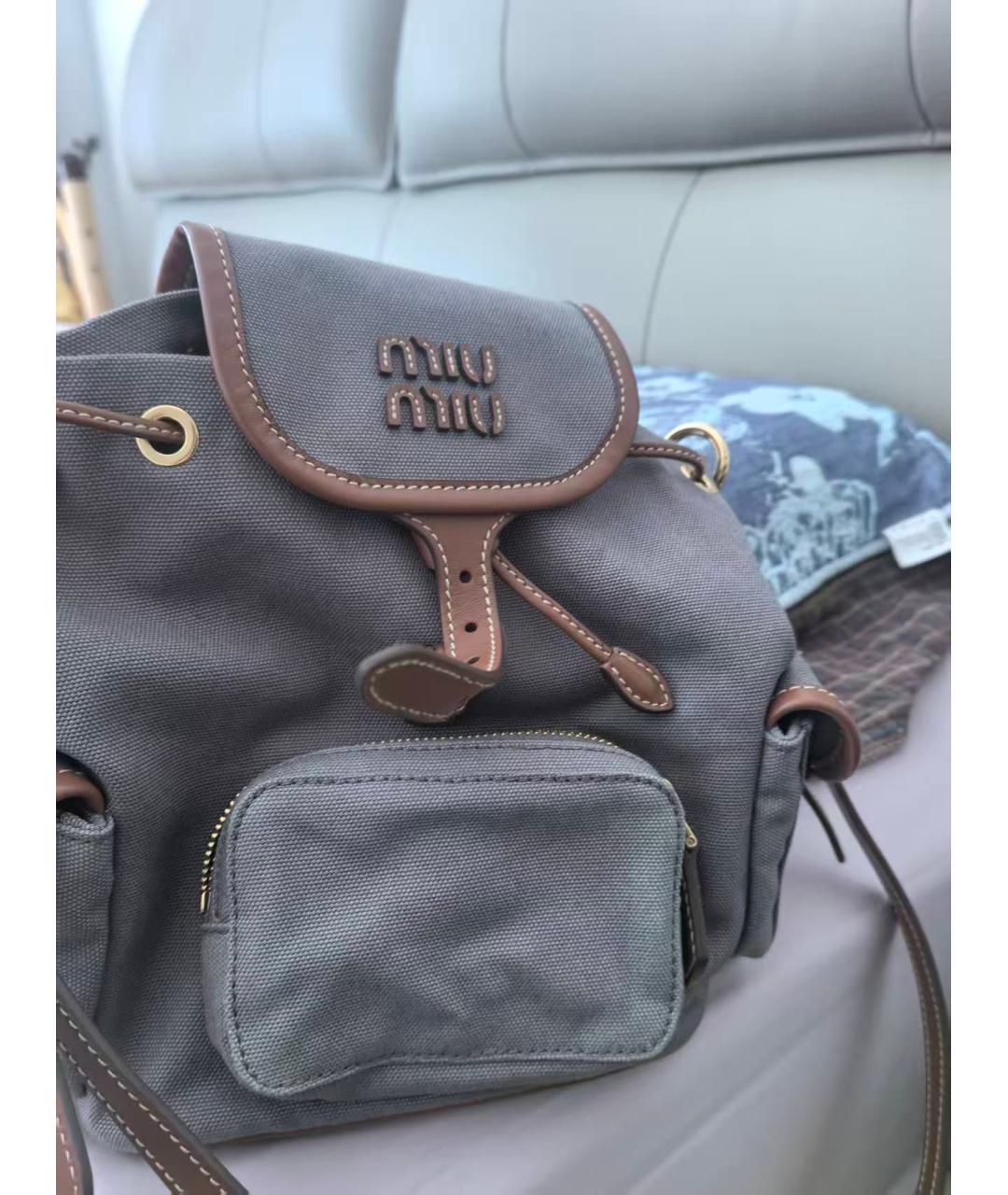 MIU MIU Серая сумка через плечо, фото 9
