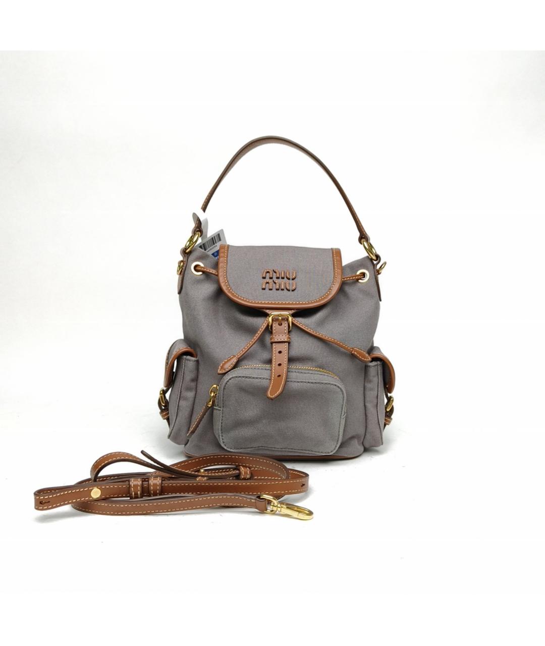 MIU MIU Серая сумка через плечо, фото 8