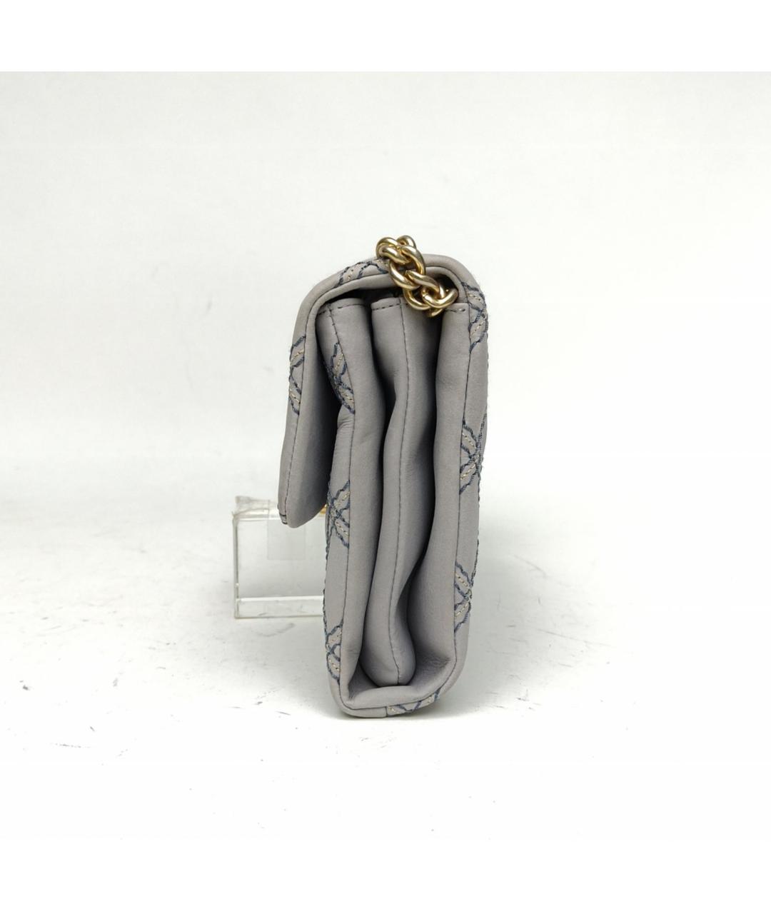 CHANEL Серая кожаная сумка через плечо, фото 7