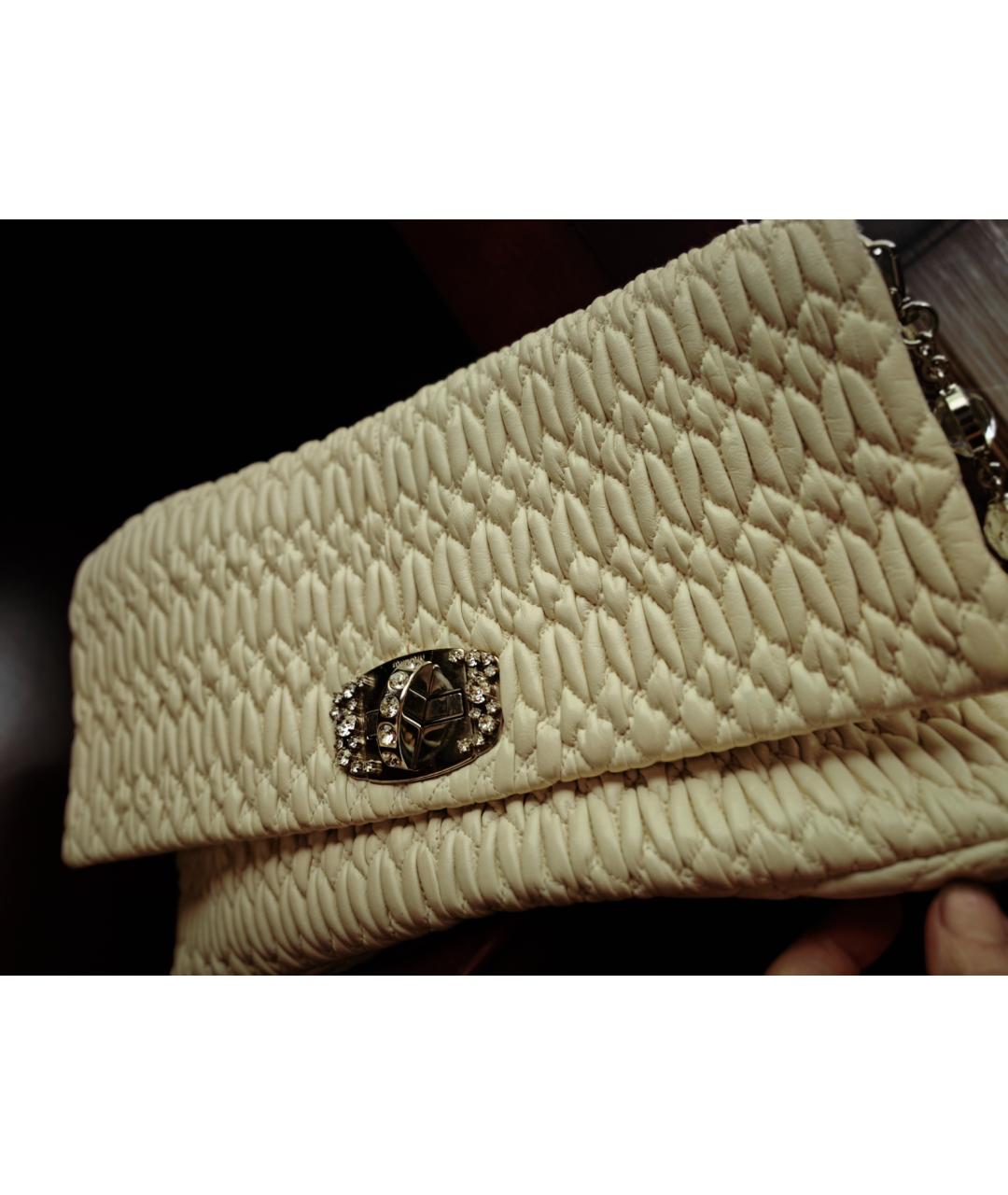 MIU MIU Белая кожаная сумка через плечо, фото 9