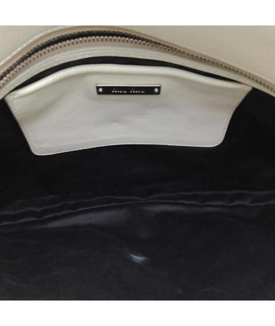 MIU MIU Белая кожаная сумка через плечо, фото 8