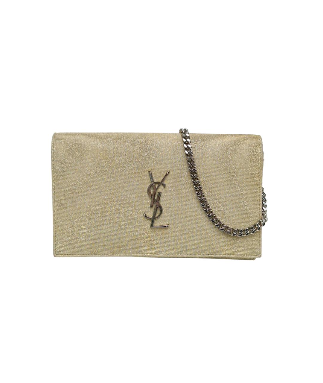 SAINT LAURENT Золотая сумка через плечо, фото 1
