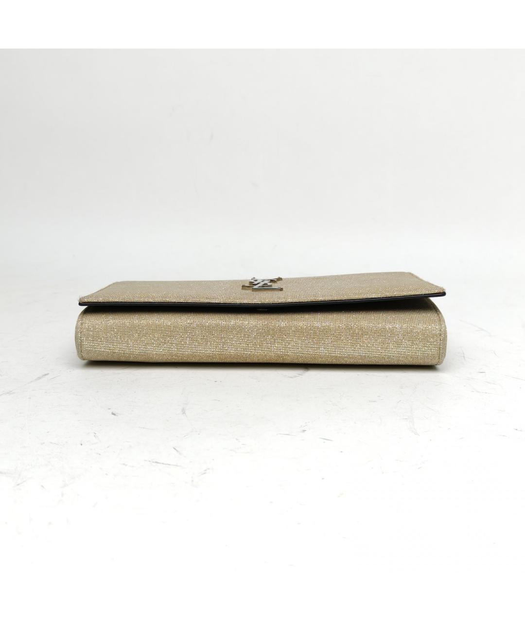 SAINT LAURENT Золотая сумка через плечо, фото 6