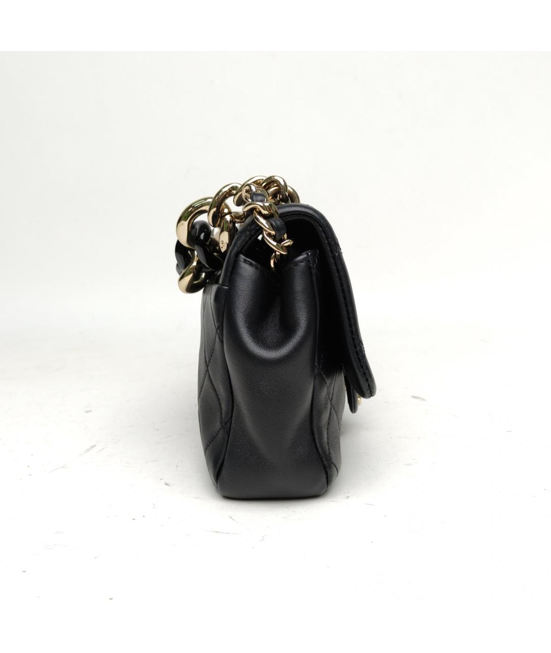 CHANEL Черная кожаная сумка через плечо, фото 5