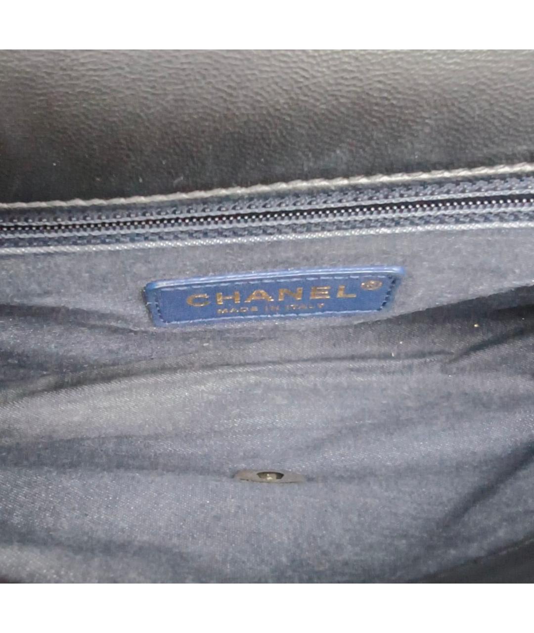 CHANEL Черная кожаная сумка через плечо, фото 8