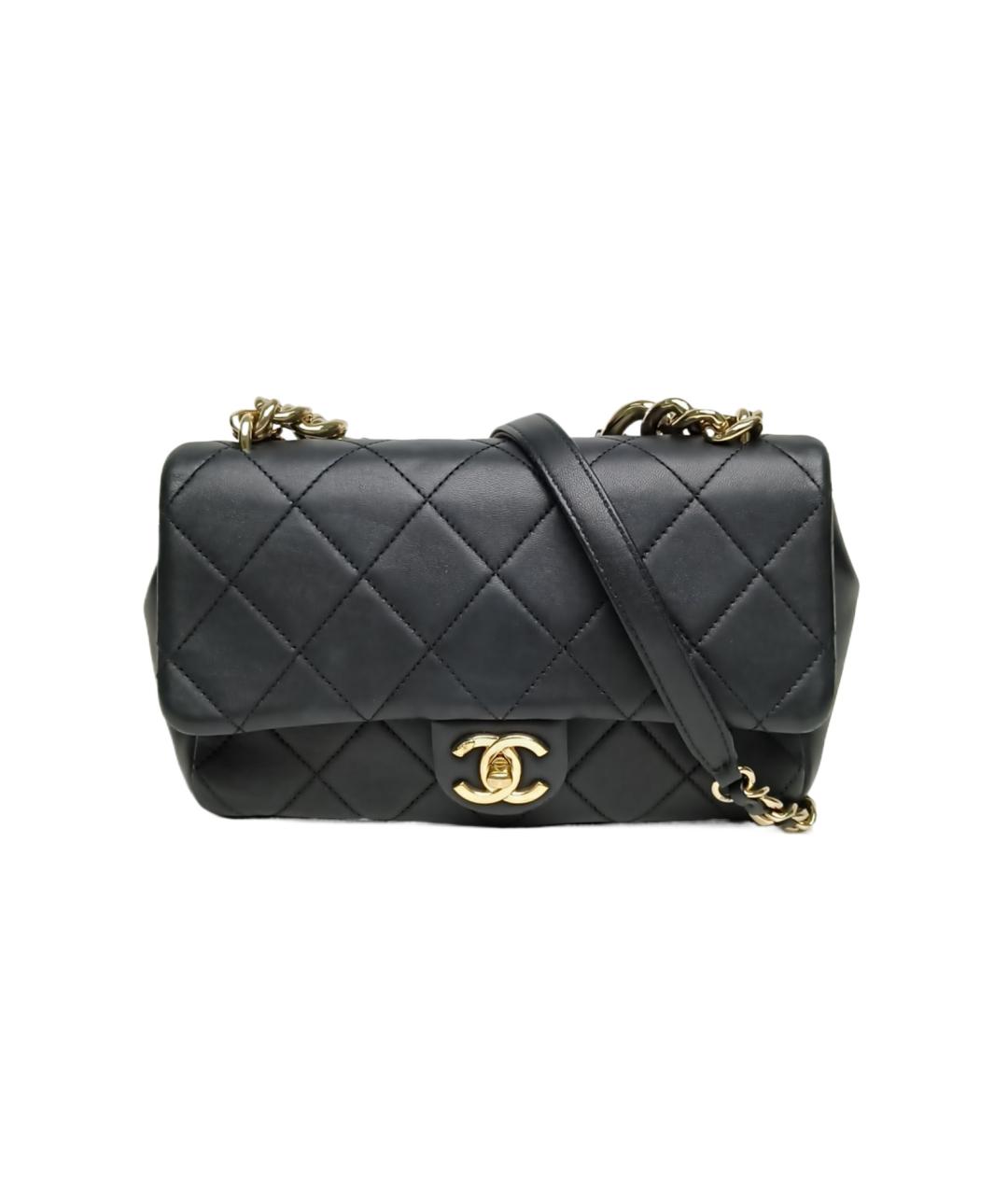 CHANEL Черная кожаная сумка через плечо, фото 1