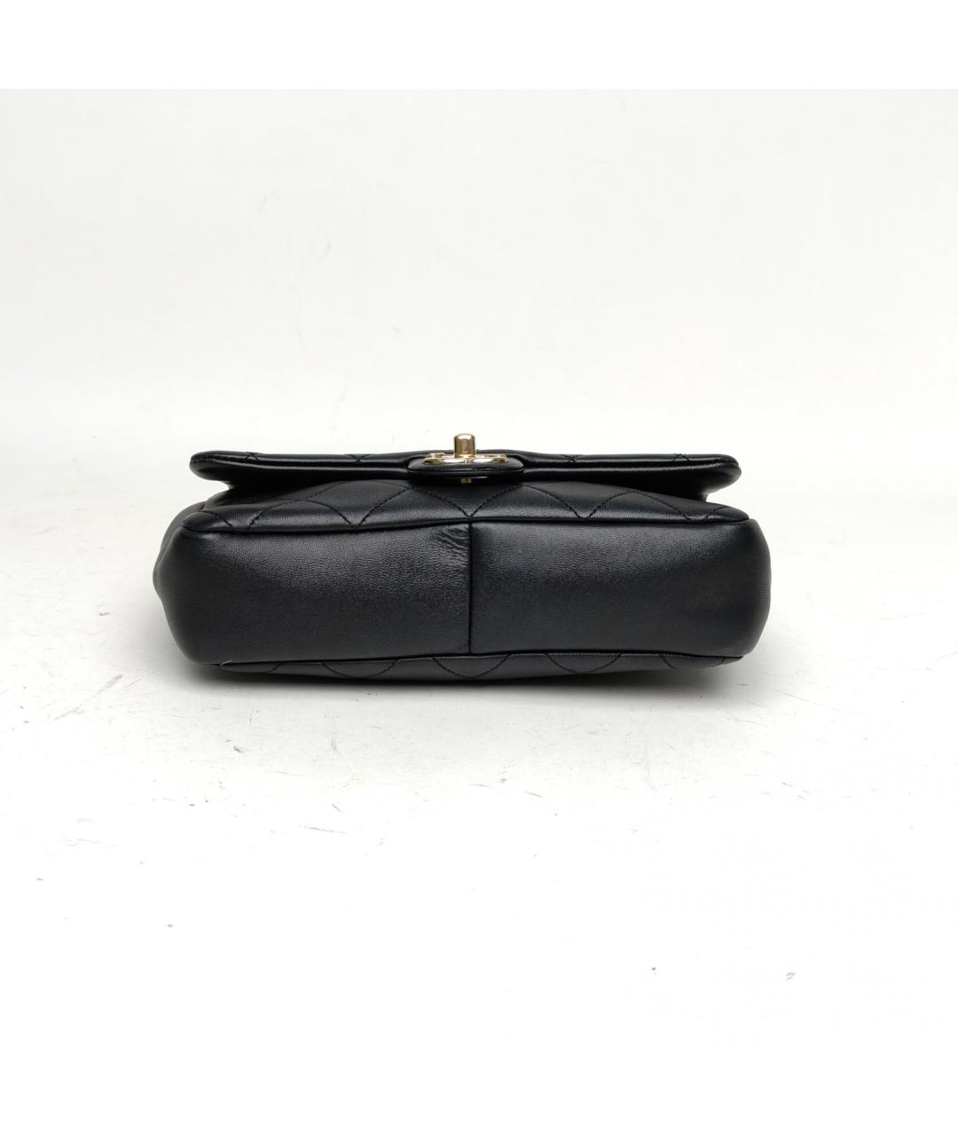 CHANEL Черная кожаная сумка через плечо, фото 6