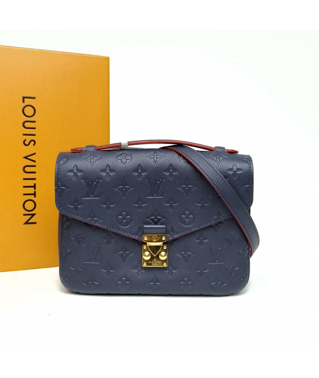 LOUIS VUITTON Синяя кожаная сумка через плечо, фото 9